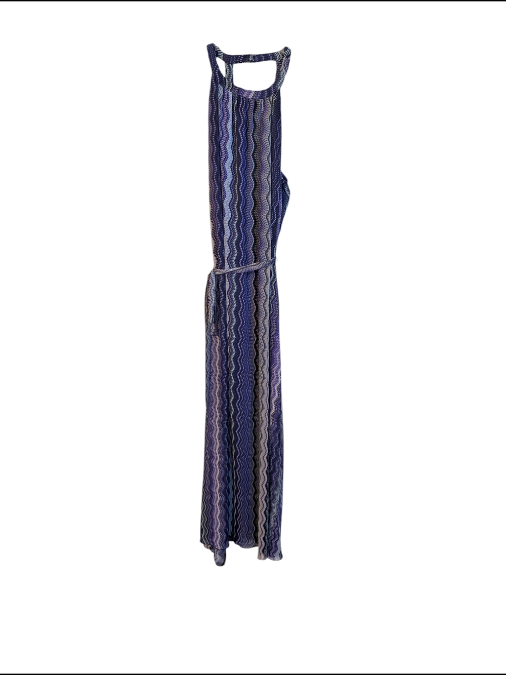 Massimo Purple and Blue Zigzag Maxi Dress
